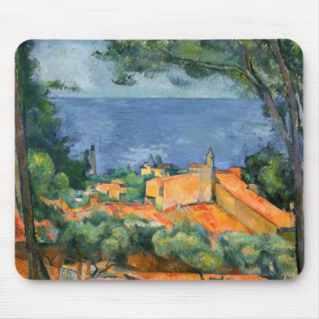 Mousepad Paul Cezanne - Estaque com Telhados Vermelhos (Frente)