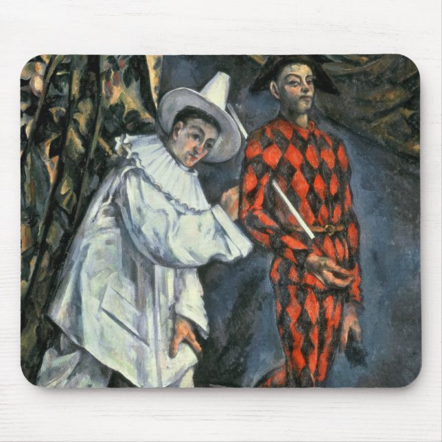 Mousepad Paul Cezanne | Pierrot e Harlequin, 1888 (Frente)