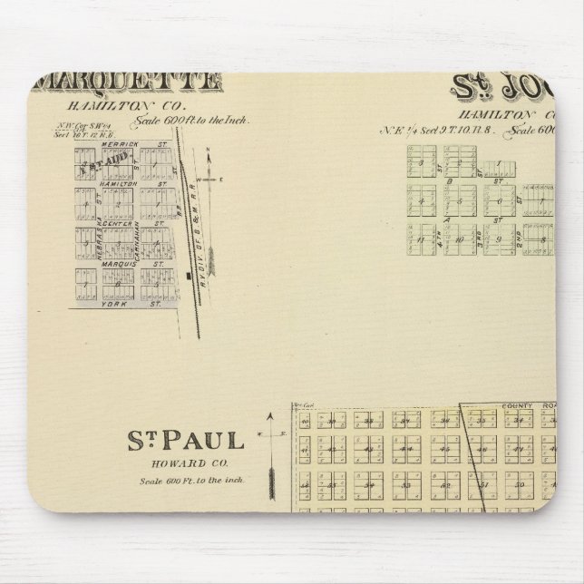 Mousepad Paul, Marquette e Rua Joe, Nebraska (Frente)