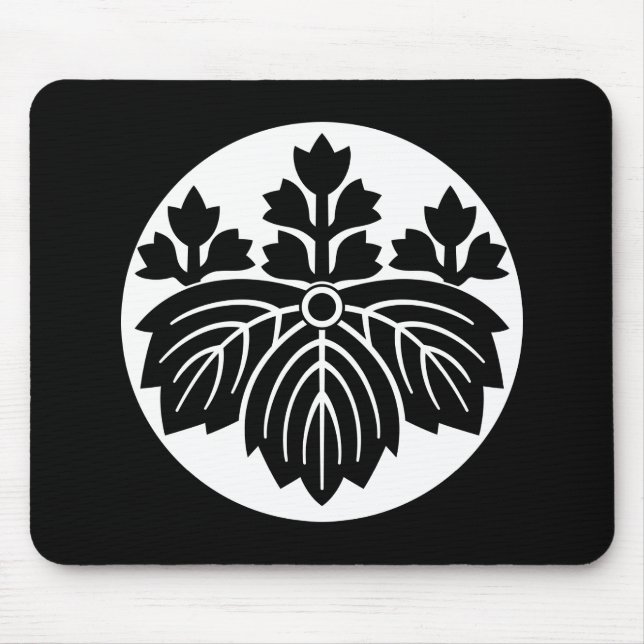Mousepad Paulownia de folhas pontiagudas com 53 flores em b (Frente)