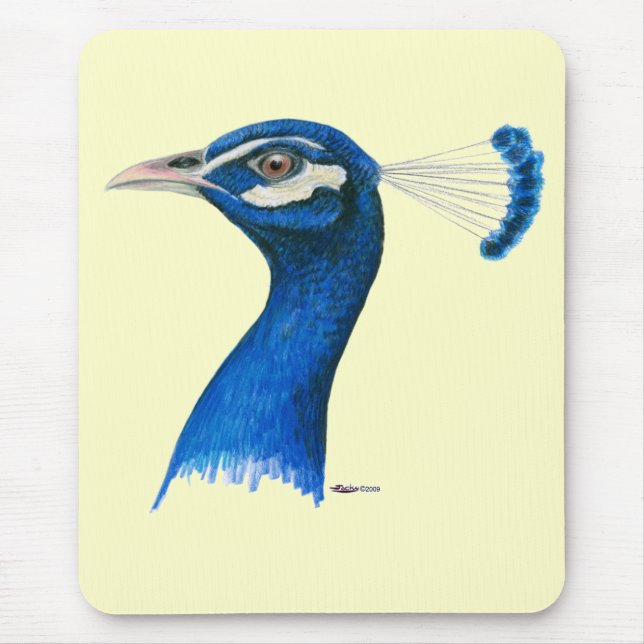 Mousepad Pavão: Azul Indiano (Frente)