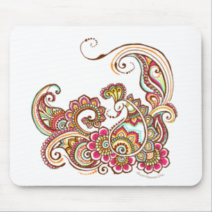 Mousepad pavão colorido