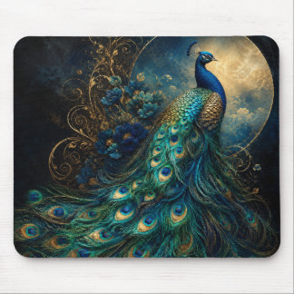 Mousepad Pavão da Meia-Noite – Jardim da Lua Dourada