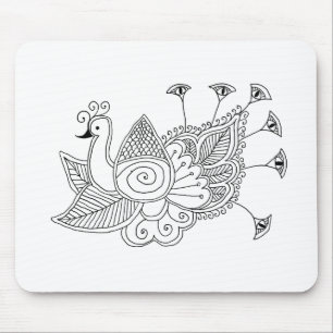 Mousepad Pavão de Mehendi