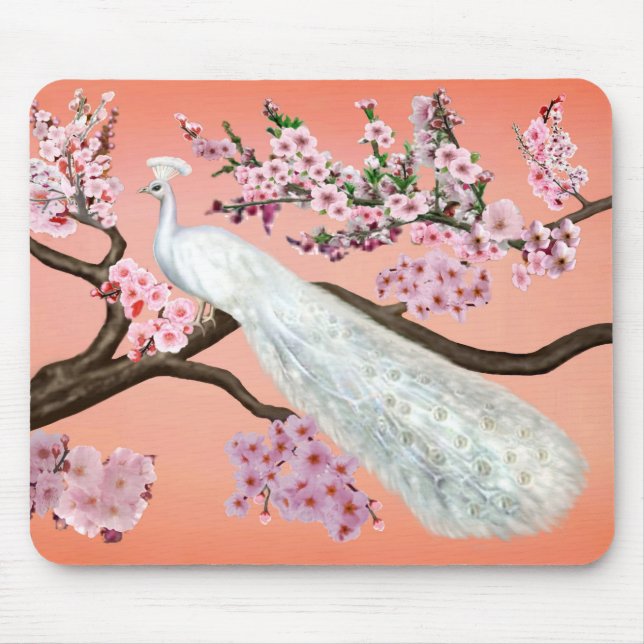 Mousepad Pavão Flor de Cerejeira (Frente)
