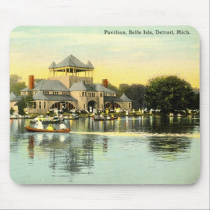 Mousepad Pavilhão, Belle Isle, Detroit Michigan 1915 Vinta