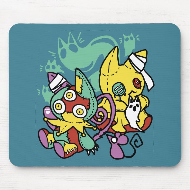 Mousepad Paw-sitivamente Assustador | Gatos Monstruosos de  (Frente)