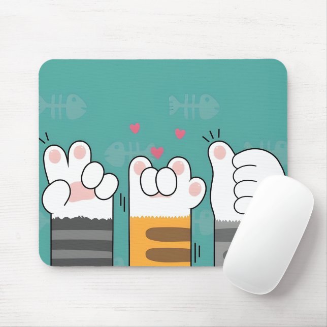 Mousepad Paw-some Pals (Com mouse)