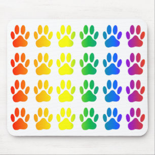 Mousepad Pawprint do Arco-Íris
