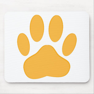 Mousepad Pawprint do Cachorro Laranja