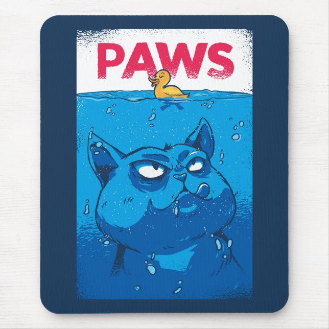 Mousepad Paws Horror Movie Poster Spoof (Frente)