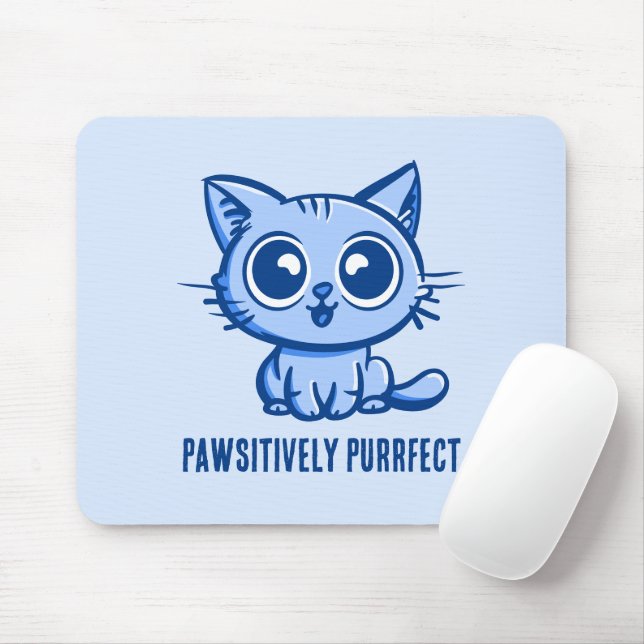 Mousepad Pawsitively Purfect, linda Ganga Kitten (Com mouse)