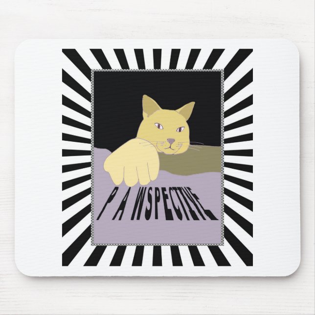 Mousepad Pawspective Cat Art em Perspectiva (Frente)