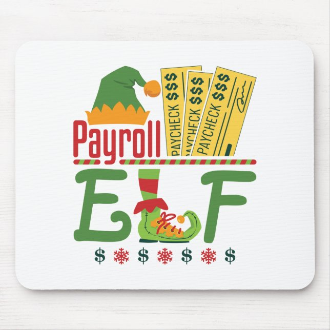 Mousepad Payroll Elf Christmas Payroll Manager (Frente)