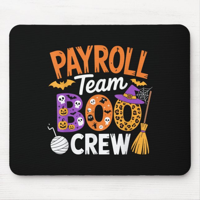 Mousepad Payroll Team Boo Crew Halloween Matching Soky Outf (Frente)