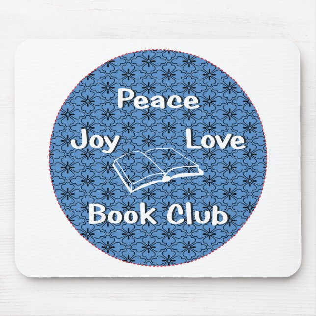 Mousepad paz, alegria, amor, clube de leitura (Frente)