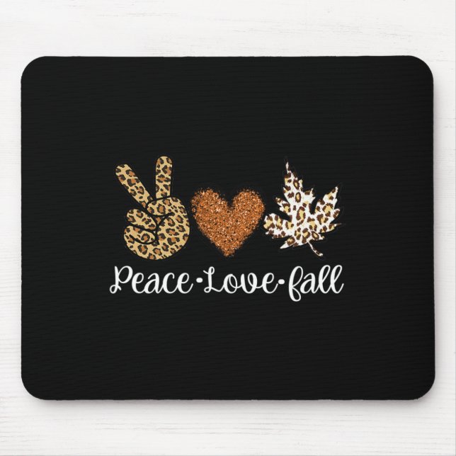 Mousepad Paz Amar Queda De Roupas De Outono Fashiam Para As (Frente)