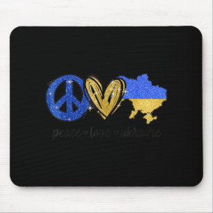 Mousepad Paz Ame Ucrânia Bandeira Ucraniana I Stand Com Ukr