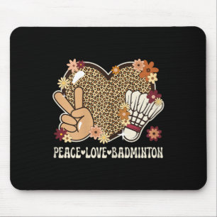 Mousepad Paz Amor Amante de Badminton Estampa de Leopardo M