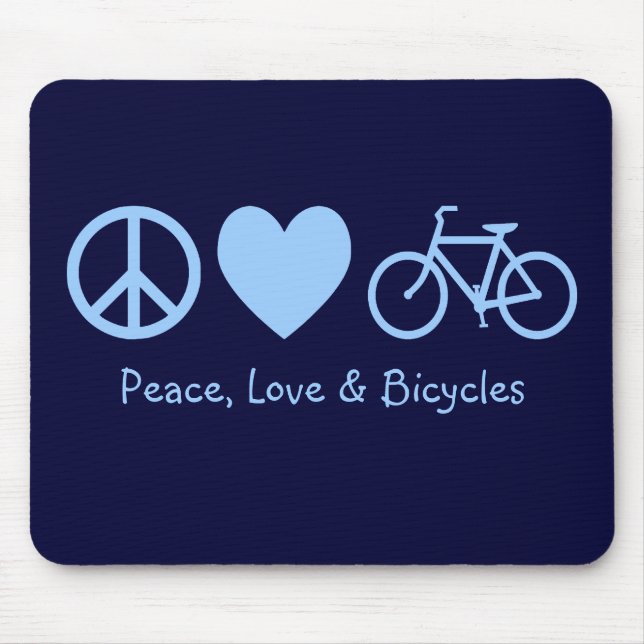 Mousepad Paz, Amor & Bicicletas (Frente)
