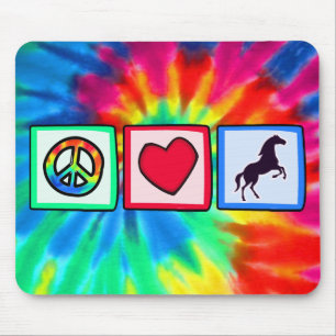 Mousepad Paz, amor, cavalos