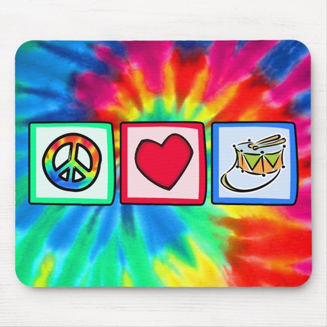 Mousepad Paz, amor, cilindro de Snare (Frente)