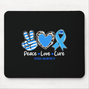 Mousepad Paz Amor Cura Ataxia Conscientização Suporte Prese