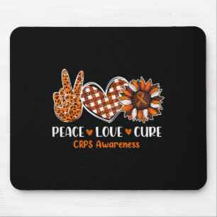 Mousepad Paz Amor Cura Consciência CRPS Mês Guerreiro Orang