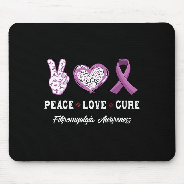 Mousepad Paz Amor Cura Fibromialgia Homens Conscientes Mulh (Frente)