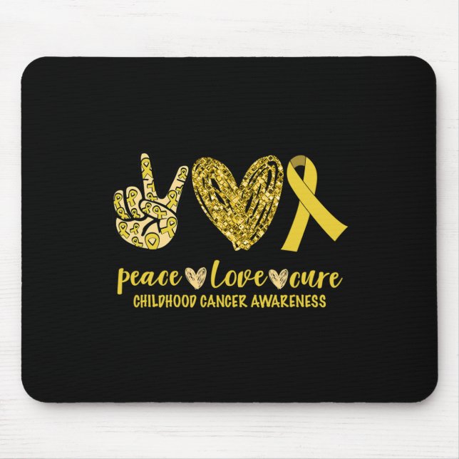 Mousepad Paz Amor Cura Fita Friso Sensibilização para a Inf (Frente)