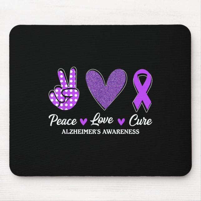 Mousepad Paz Amor Cura Heimers Consciência (Frente)