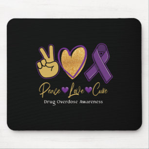 Mousepad Paz Amor Cura Sobredosagem Roxa 1