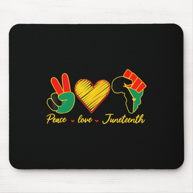 Mousepad Paz Amor Décimo Orgulho Negro Liberdade 4º de J (Frente)