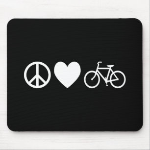 Mousepad Paz Amor e Bicicletas