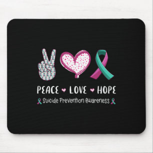 Mousepad Paz Amor esperança esperança prevenção suicida hom