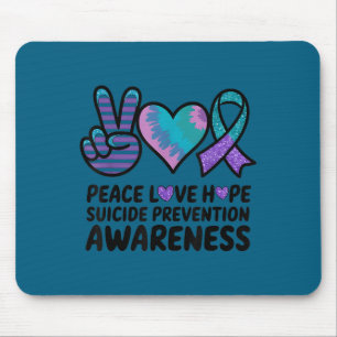 Mousepad Paz Amor Esperança Prevenção de Suicídio Tie Dye C