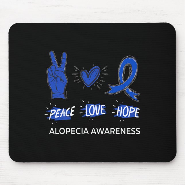 Mousepad Paz Amor Esperança Sensibilização Areata Ribbon S (Frente)
