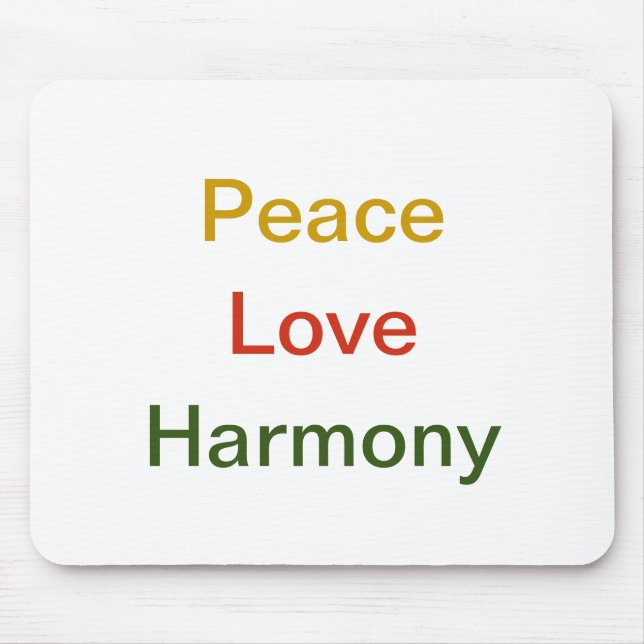Mousepad Paz amor harmonia verde (Frente)