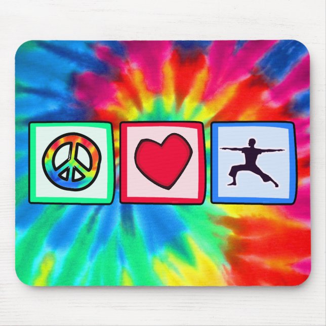 Mousepad Paz, amor, ioga (Frente)