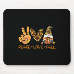 Mousepad Paz Amor Queda Gnomo Autumn Lover Pumpkins Ha