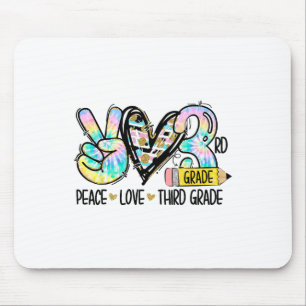 Mousepad Paz Amor Terceira Série Funny Tie Dye Estudante En