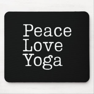 Mousepad Paz Amor Yoga Bem-Estar Atento Treino Frase