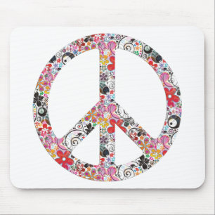 Mousepad Paz de flower power mim