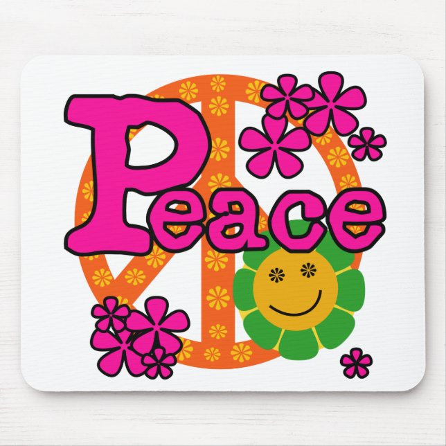 Mousepad paz do estilo 60s (Frente)