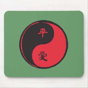 Mousepad Paz e amor Yinyang