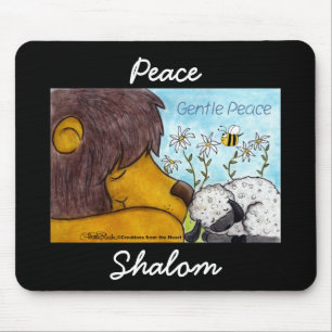 Mousepad Paz Gentil de Leão e Lamb