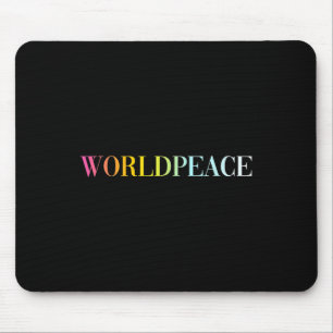 Mousepad Paz Mundial (texto colorido)