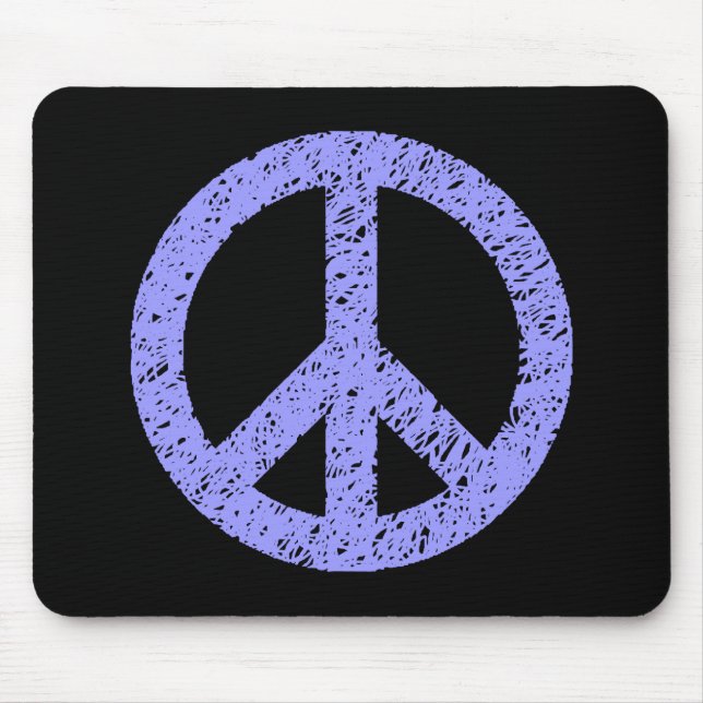 Mousepad Paz tenciosa - Pastel Blue em preto (Frente)