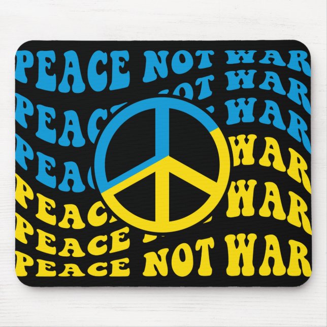 MOUSEPAD PAZ UCRÂNIA NÃO SINAL DE PAZ DE GUERRA (Frente)