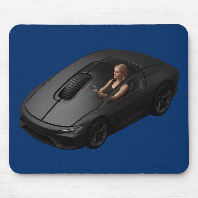 Mousepad PC Mouse-Car: Clique na velocidade de um supercarr (Frente)